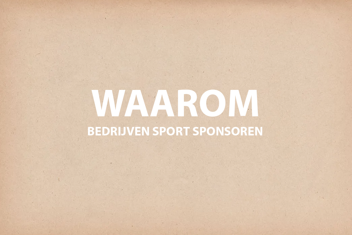 Waarom bedrijven sportverenigingen blijven sponsoren