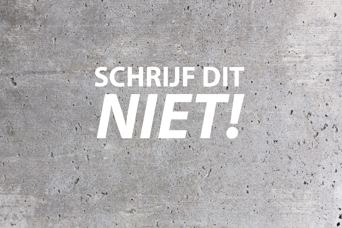 Blogs die je niet moet schrijven